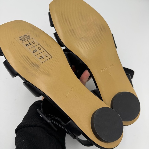 NEW Everlane Black Leather Fisherman Day Sandal in Size 9 - Picture 13 of 14